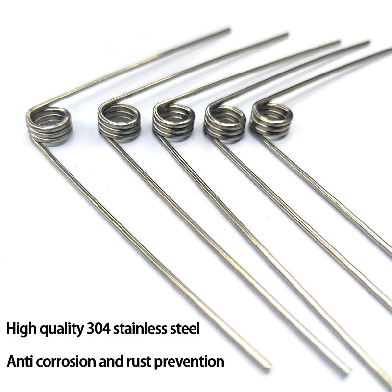 Wire Diameter 1.2mm Right Torsion Spring Return and Reset V-shaped Spring Right Rotation Spring Laps1/2/3/4/5lap 304SUS 10PCS