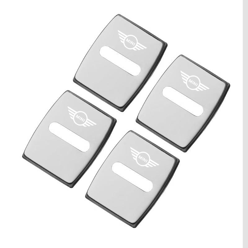 4Pcs Zinc Alloy Car Door Lock Buckle Protective Cover For MINI JCW Cabrio Cooper Countryman Aceman Clubman Coupe Paceman Hub Cap