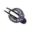 Women Flexible Styling Tool Hairpins Heart  Flower Rhinestone Hair Clip Hollow Claws Acrylic