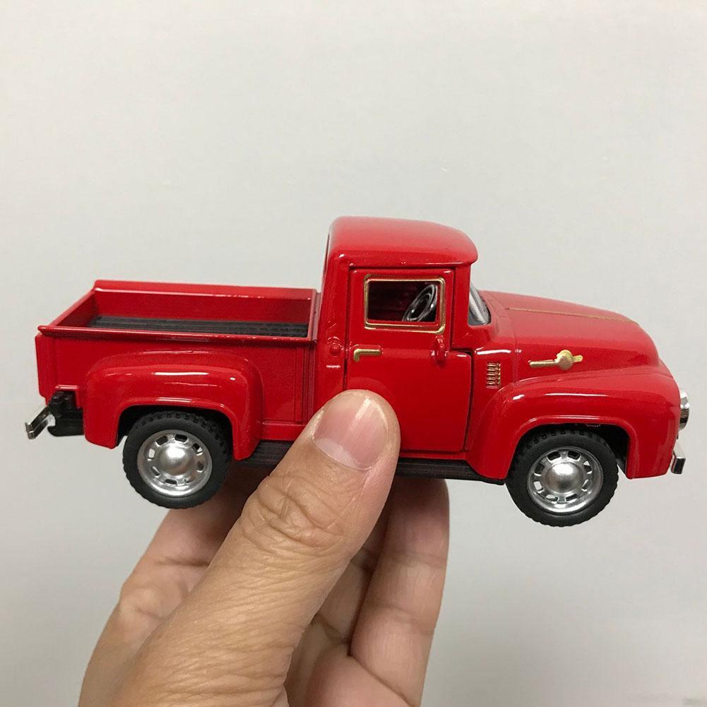 1/2/3PCS 1:32 Die-Cast Metal Pickup Truck Model Red Exquisite Handmade Alloy Car Toy Kids New Year Gift Desk Home Decoration