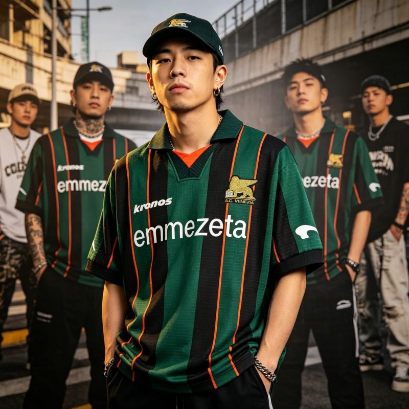 Retro Venice National Team Soccer Jersey Short Sleeve Football Top Streetwear Casual Hip Hop Style Sportswear