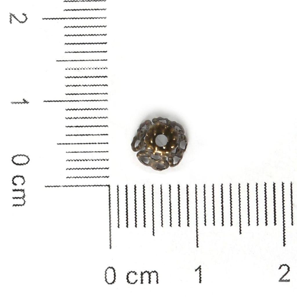 Mix Color Metal Flower Petal End Spacer Hallow Beads Caps Charms Bead Cups For Jewelry Necklace Making Supplie