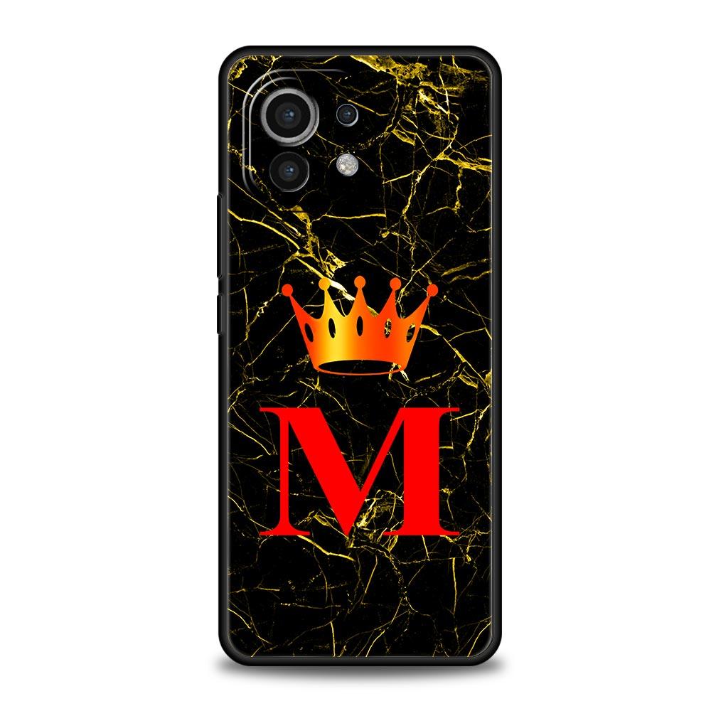 Marble Letter Phone Case Cover for Xiaomi Mi 17 15 14 13 12 11 Ultra 15T 14T 13T 12T 11T Pro Lite 5G Soft TPU Shell Fundas Capas