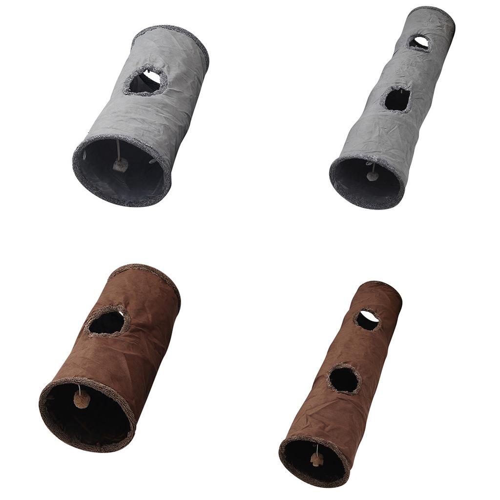 Складная игрушка-туннель для кошек с подвесной игрушкой Playtube Crinkle Plush Складной туннель для домашнего котенка кролика