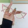 New In Metal Frame Vintage Anti Blue Light Cat Eye Glasses Women Luxury Brand Designer Popular Myopia Prescription Optical Frame