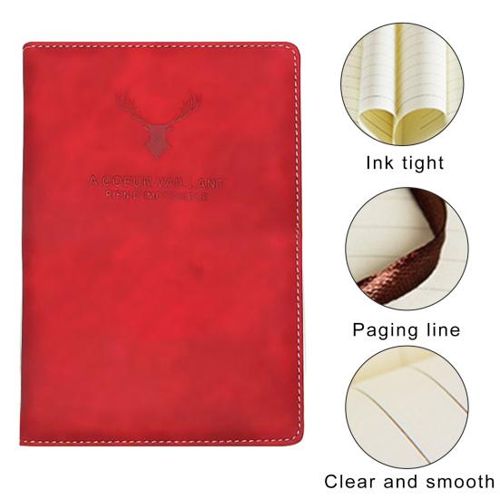 Elegant Notebook with 280 Pages Thickened Faux Leather Cover Elegant Writing Experience Office Workplace Notebook