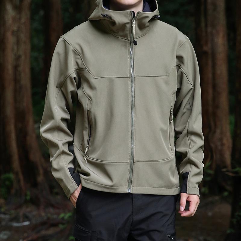 Большая мужская куртка Soft Shell Windproof Outdoor со съемной подкладкой