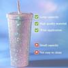 Insulated Glitter Coffee Cup Double Layer Stainless Steel Water Bottle  Girl