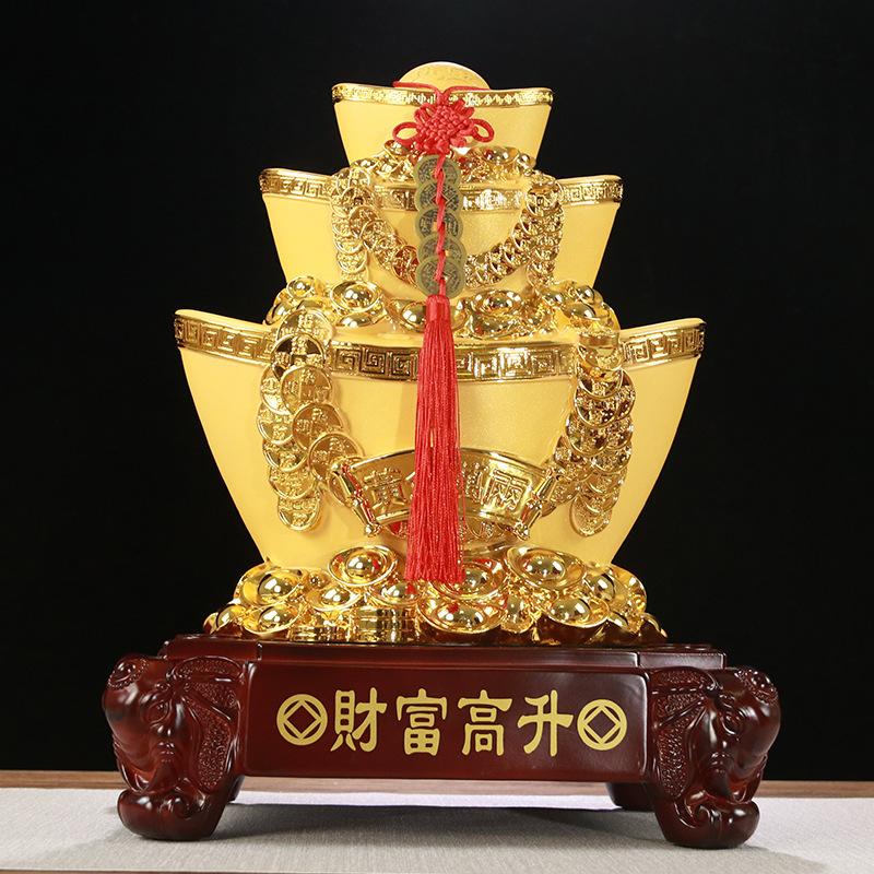 Аксессуары для украшения дома Емкость для хранения денег из смолы Украшения Цзинь Юаньбао Сокровищница растущего богатства подарок