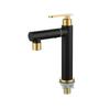 Nickel/Black 304 Stainless Steel Washbasin Faucet Deck Mounted Single Cold Water Bathroom Sink Tap Crane