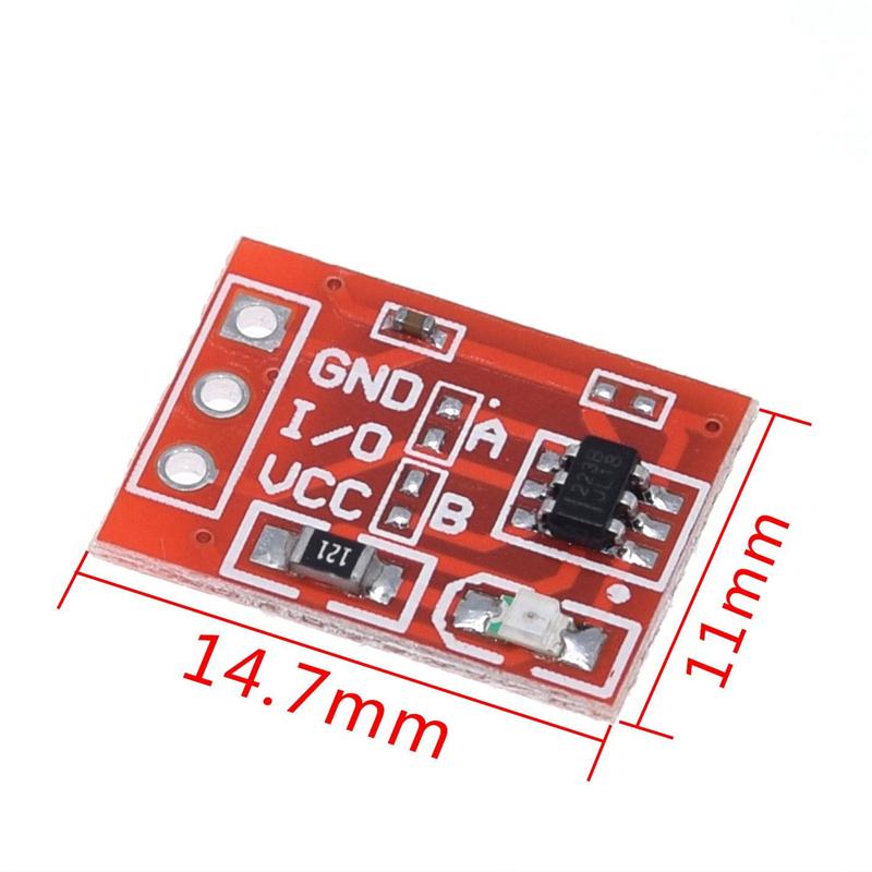 10PCS/LOT NEW TTP223 Touch button Module Capacitor type Single Channel Self Locking Touch switch sensor