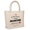Sac De Plage Isotherme - PLANETEE - Bazar D'une Mamoune D'amour - Coton Réutilisable - Grande Contenance - Imprimé En France