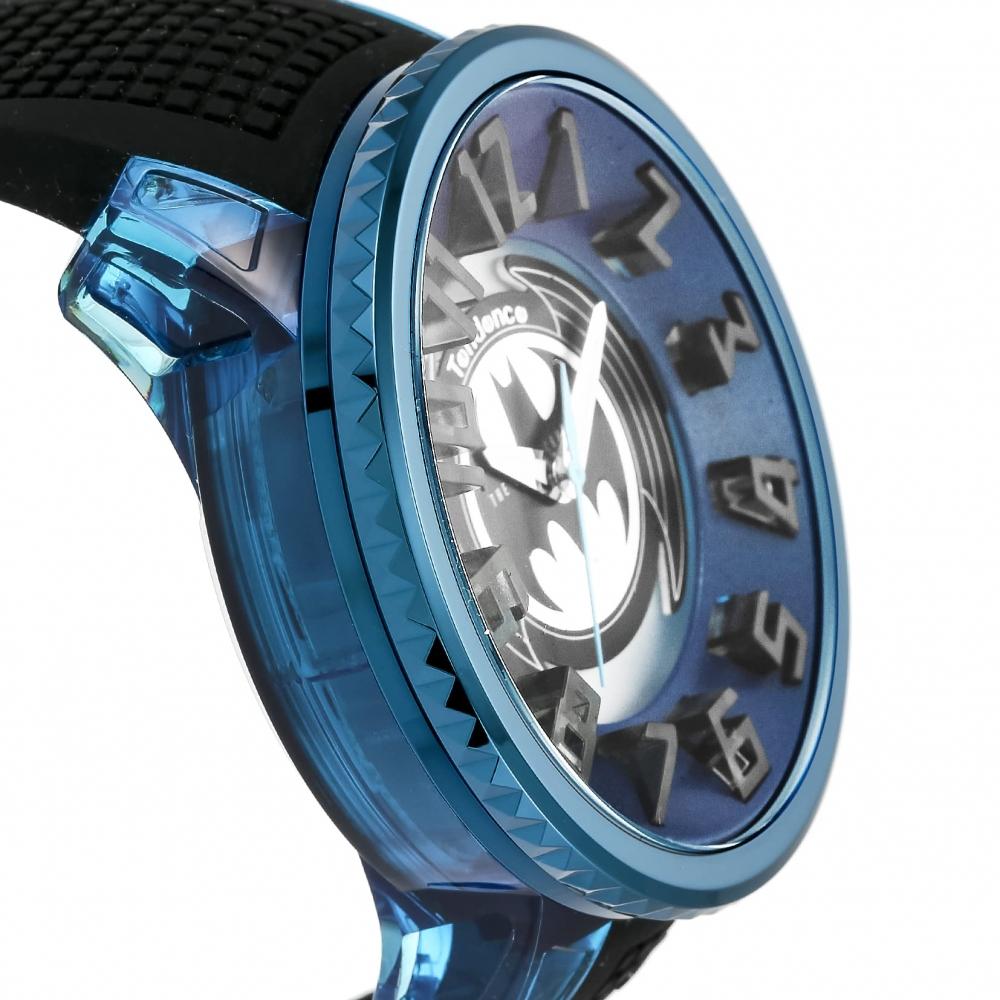 [Tendence] Часы DC BATMAN Collection FLASH Batman Collaboration Синий циферблат Нейлон Минеральное стекло Кварцевые 51MM Часы TY532017 Мужские Черные
