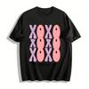 XOXO KOKO Графическая футболка Повседневный Сладкий стиль Свободный крой Универсальный топ Футболка из чистого хлопка