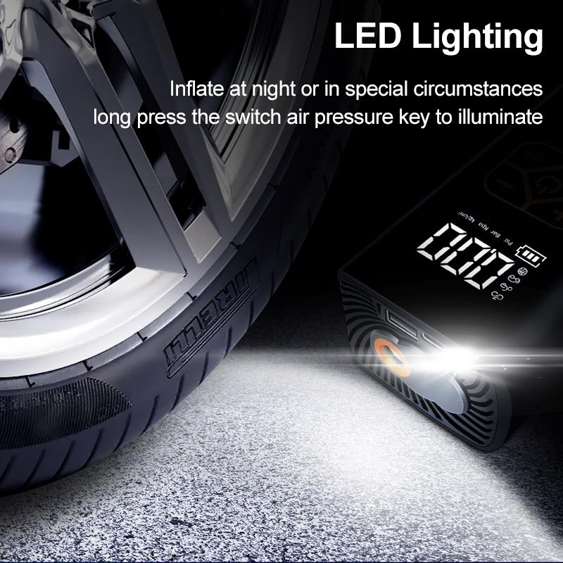 12 В 150PSI насос для накачивания шин 4000 мАч Электрический беспроводной портативный автомобильный воздушный компрессор дисплей для мотоцикла, велосипеда, автомобильные покрышки