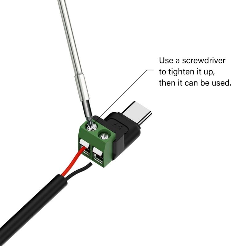 Адаптер Micro USB на безпаечные 2-контактные клеммы для зарядки 5V3A телефонов, планшетов, вентилятора, лампы. Micro USB Male на 2-контактные клеммы