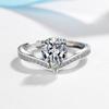 925 Sterling Silver Ring Zircon Water Drop Wedding Jewelry Rings Engagement For Women Girls Jz003
