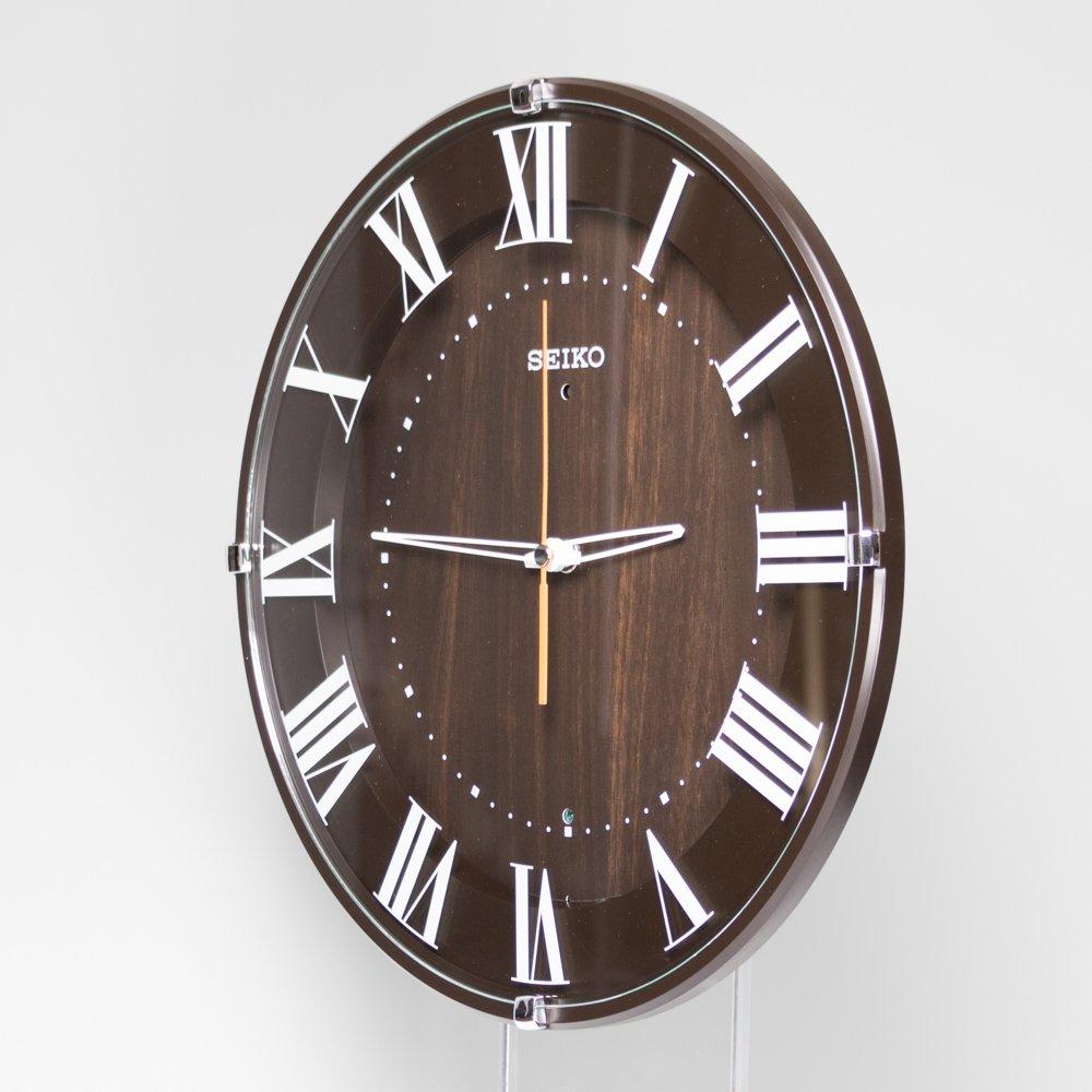 Seiko Clock KX397B Wall Dark Diameter 320x46mm Clock, Natural, Radio-Controlled, Analog, Brown,