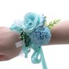 Wrist Flower Non-Fading Multi-color Decorate Elegant Bride Groom Fake Wrist Corsage for Party