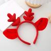 Плюшевая повязка для волос, праздничная рождественская шляпа, повязка на голову с рогами, гибкий рождественский головной убор для детей и взрослых, праздничный декор