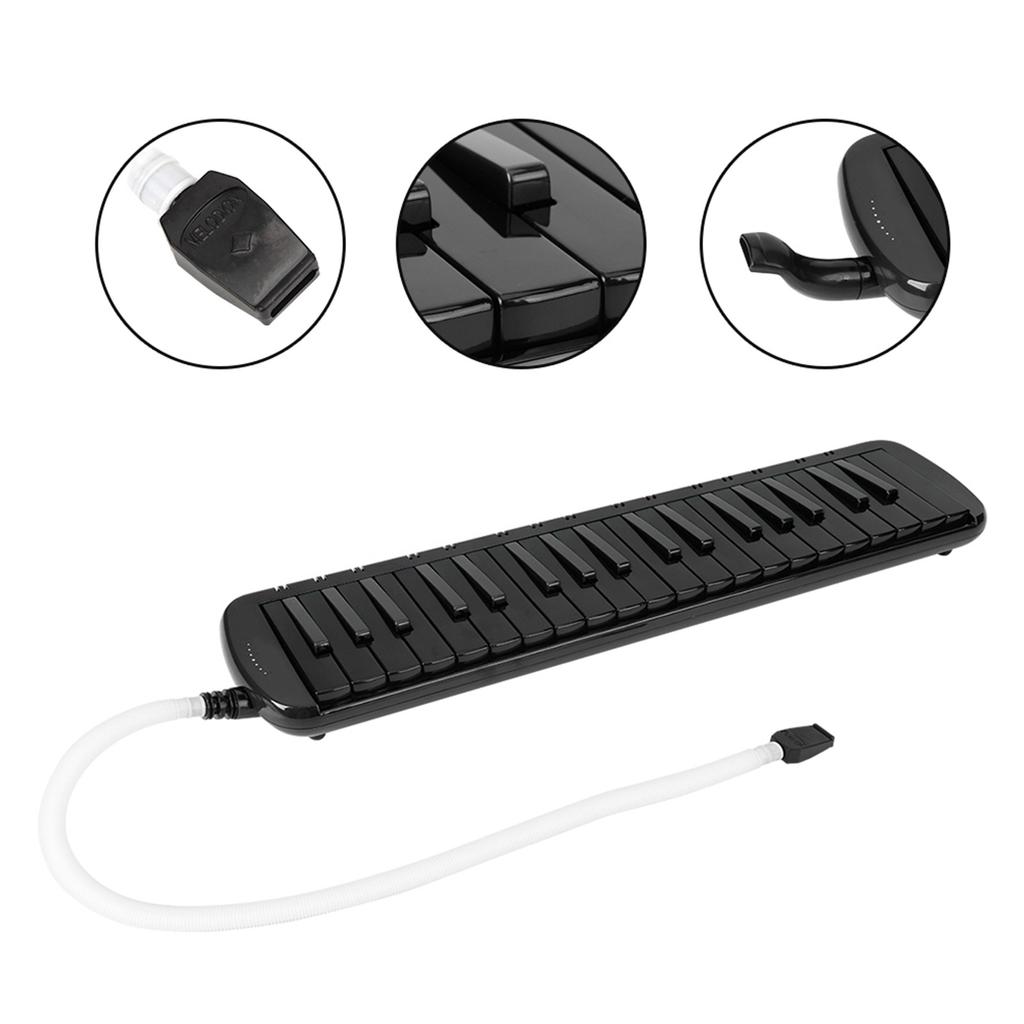 Музыкальный инструмент Melodica 37 Key Wind, подходящий для сумки для начинающих F37s(черный )