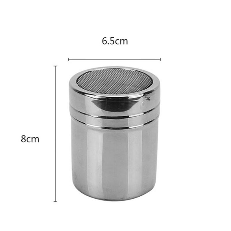 Нержавеющая сталь Посыпка какао корица сахар марля сетка банка бутылка для приправ кофейная пудра посыпка для перца банка сито для пудры