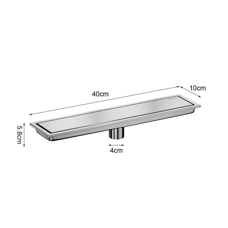 Concealed Stainless Steel Floor Drain - Anti-Odor Linear & Square Shower Drain for Bathroom