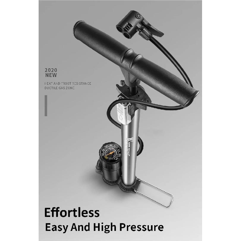 WEST BIKING Bike Floor Pump 120/160PSI High Pressure Cycling Pump Air Inflator Schrader Presta Valve Road MTB Bicycle Tire Pump