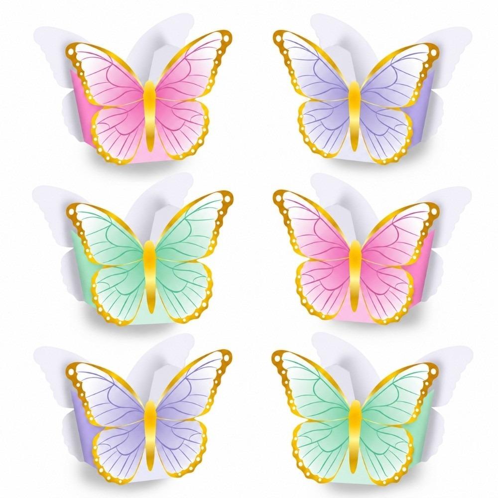 12PCS Paper Butterfly Centerpieces Butterfly Themed Candy Box Home Celebration