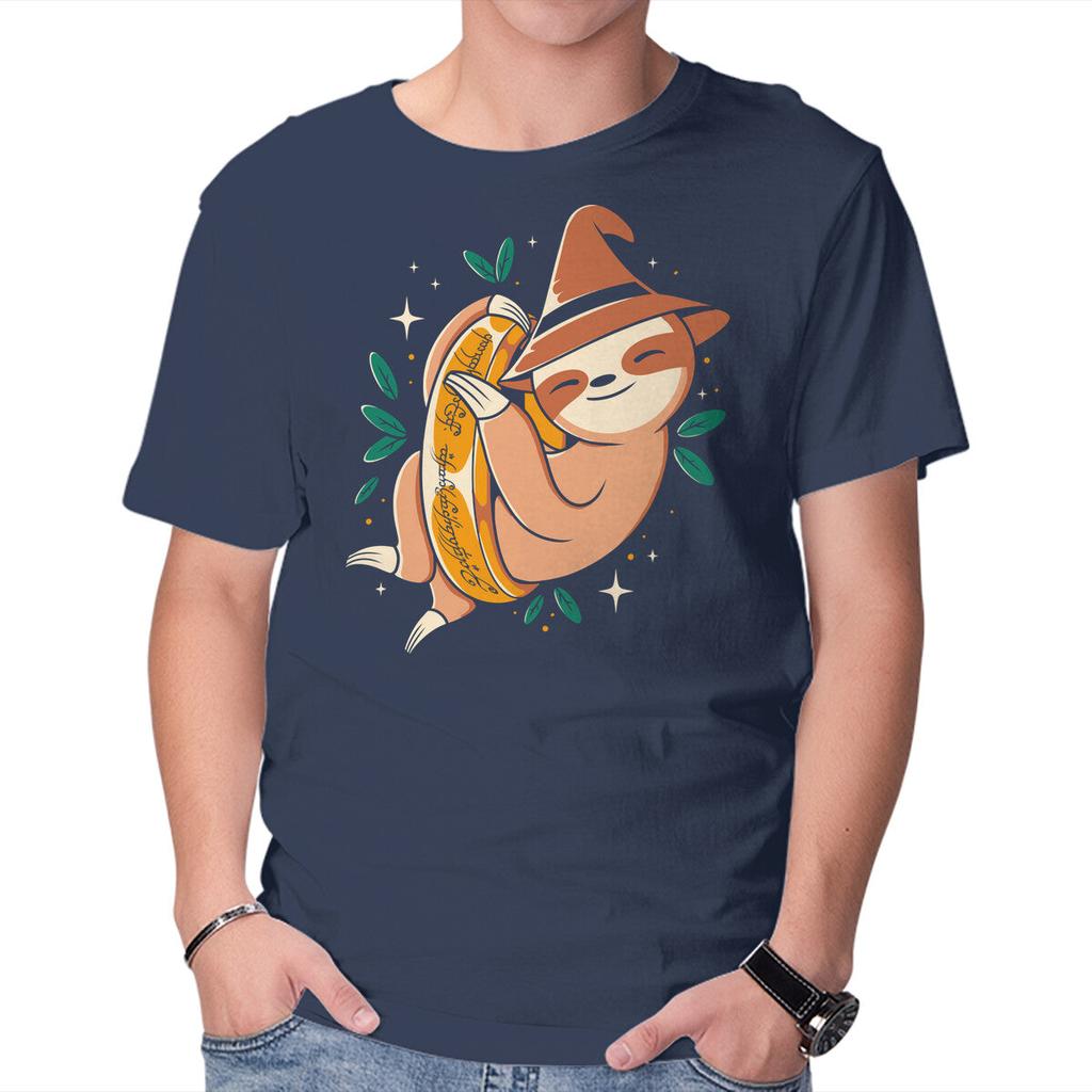 Unisex Crew Neck T-Shirt The Sloth Of The Rings Graphic Short Sleeve Casual Tee