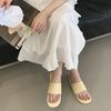 2025 Spring and Summer New Fashion Outer Wear Flat Flip-flops Women's Versatile Toe Slippers Small Fragrant Sexy