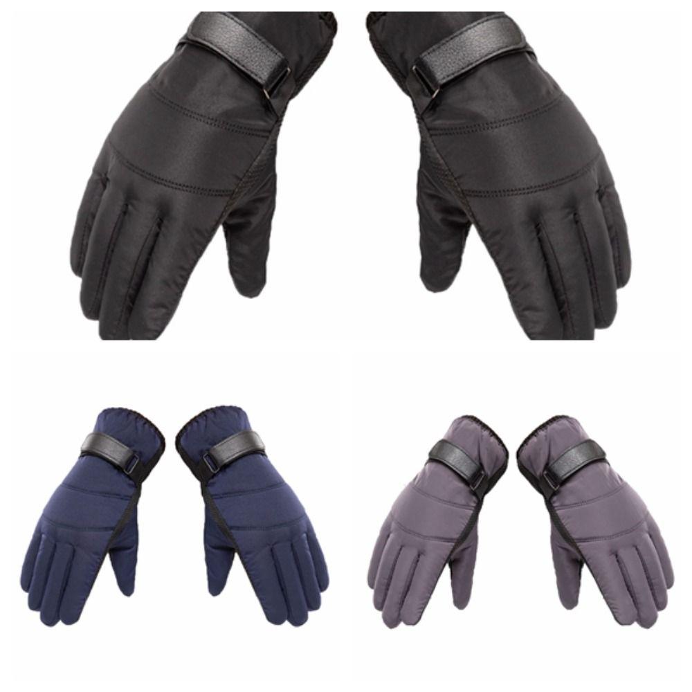 Держите в тепле Мужские варежки Водонепроницаемые перчатки для вождения Простые зимние лыжные перчатки Женские