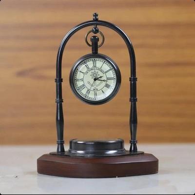 Настольные часы с деревянной подставкой-компасом Exim Décor Подвесные часы Корабль Латунный компас с отделкой карманных часов Victoria London