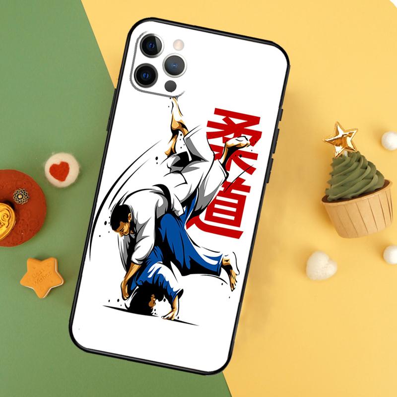 Чехол для iPhone 13 12 Mini 11 14 16 15 Pro Max 7 8 Plus X XR XS Max с изображением Дзюдо Тхэквондо Каратэ Задняя крышка