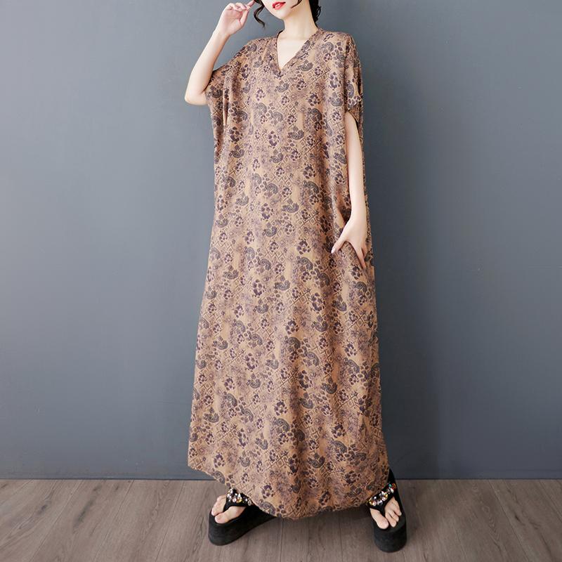 DIMANAF 2025 Summer Plus Size Dress Women Casual Linen Dress Loose Basic Cotton Vintage Long Dress