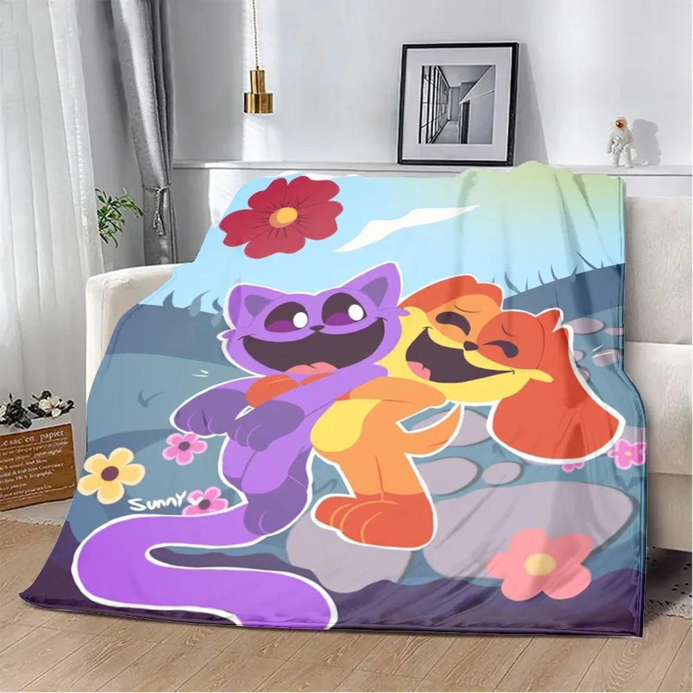 Cute Cartoon CATNAP DOGDAY Printed Blanket Picnic Blankets Warm Blanket Soft and Comfortable Blanket Home Travel Birthday Gift