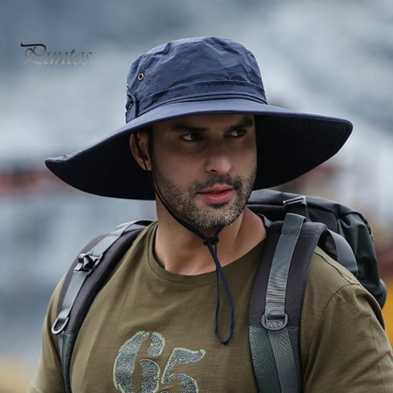 Рыбацкая шляпа с широкими полями, однотонная, со шнуровкой, мужская и женская, универсальная, солнцезащитная, для отдыха на природе, шляпа для бассейна