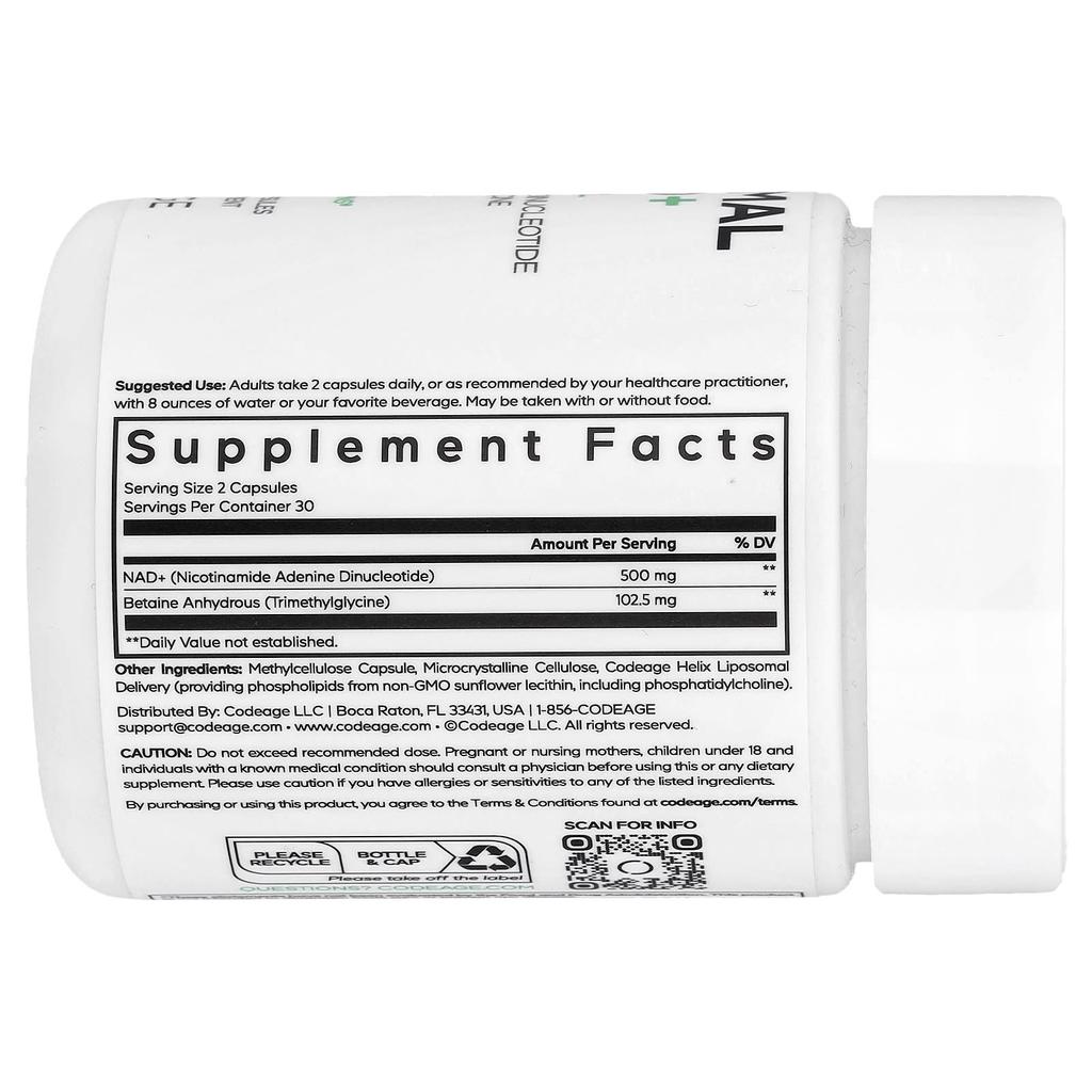 Eternal, Liposomal Nad+, Veggie Capsules 60