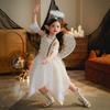 Хэллоуин Костюмы Девочки Животное Вечеринка Платье Ангела Цветочная Фея Крылья Эльф Детское Платье