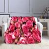 Rose Flower Pattern Blanket Sofa  Blankets for Beds Super Soft Warm Blanket Cover Flannel Throw Blanket Flannel Blanket