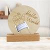 Newborn Souvenir Baby Birth Wood Hospital Birth Bracelet Holder with Engraved Baby Information Safe Wood Keepsakes Band