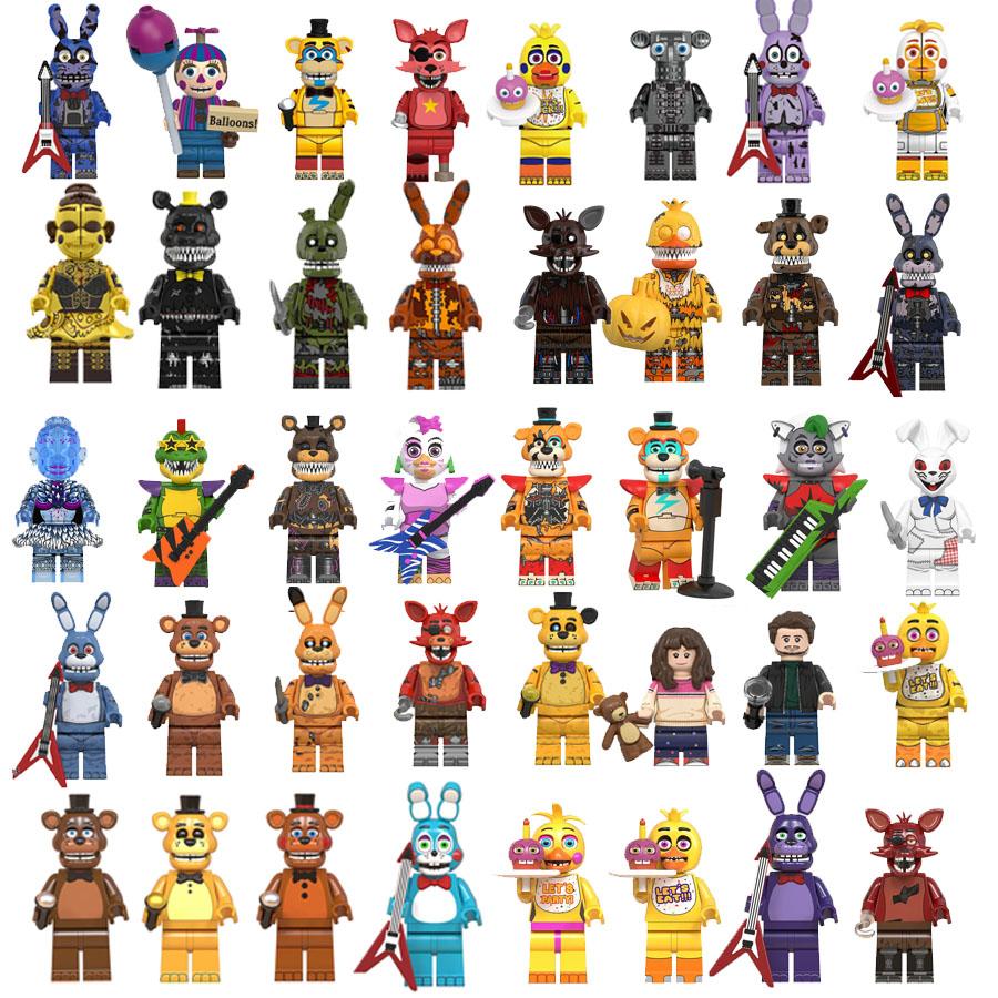НОВЫЕ фигурки из игры FNAF Nights, мини-фигурки, конструктор, скелет, игрушки-триллеры, подарок, детские игрушки, форма, король