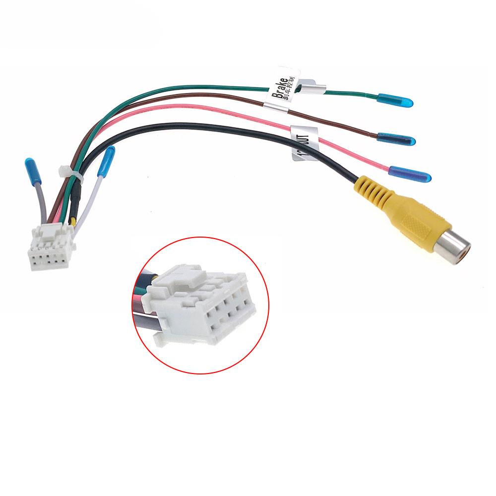 1pc 10Pin Rear View Backup Camera RCA Input Cable For Android Car Stereo Radio