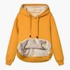 Womens Warm Winter Coat Thick Wool Hooded Jacket with Fur Lining Sweatshirt Top