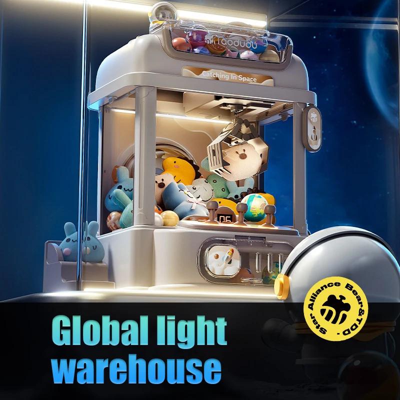 Non-Toxic Kids Claw Machine Mini Candy Vending Grabber Prize Dispenser Electronic Game For Party Birthdays With Lights Sound Toys For Children