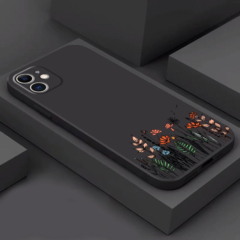 Чехол-органайзер 'Цветок бабочки' для Google Pixel 7 Pro 7a 8 Pro 6a 6 Pro Черный Мягкий чехол