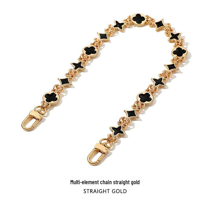 Аксессуар-цепочка для сумки DIY H-83: Универсальная ручная, на одно плечо, многоэлементная цепь с пряжкой-воротами