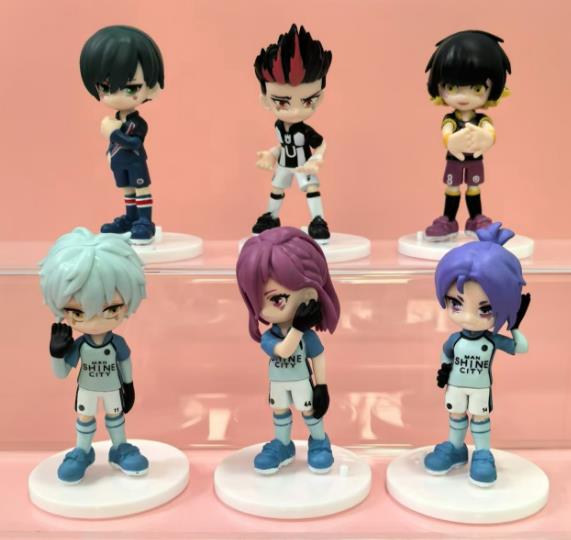 6 шт./комплект Фигурки Модели Игрушки BLUE LOCK Около 8 см Исаги Бачира Чигири Несс Хиори Наги Рео Кайзер