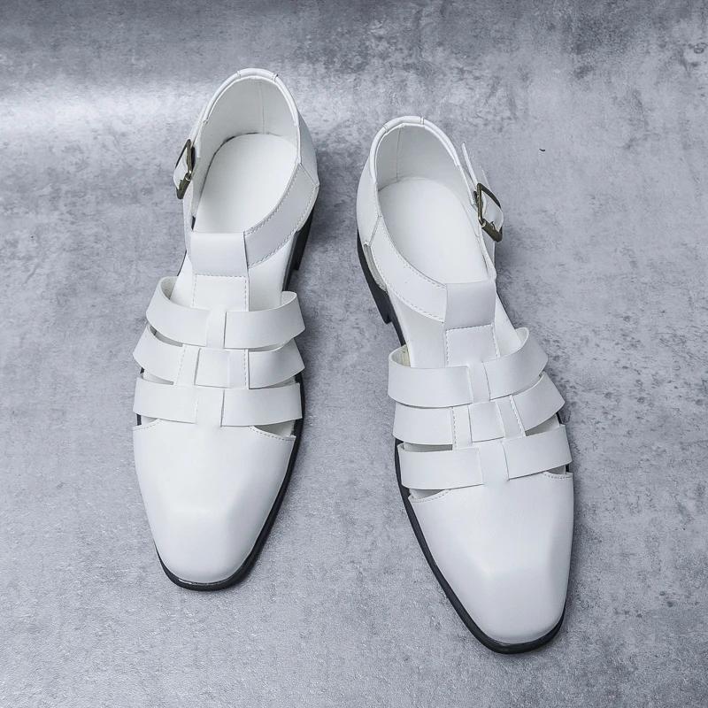 Fashion Summer Classic Hollow Sandals Breathable Men's Lightweight Flat Shoes Commuter Men's Work Shoes Anti Slip Wear Resistant Soles