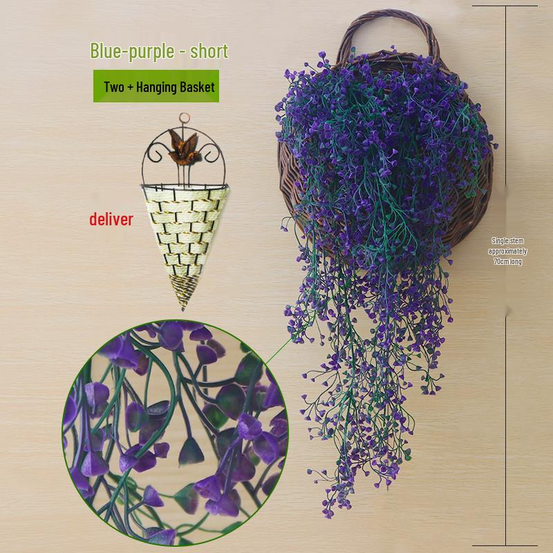 Golden Bell Willow Artificial Trailing Flower Vine for Indoor Wall Decoration